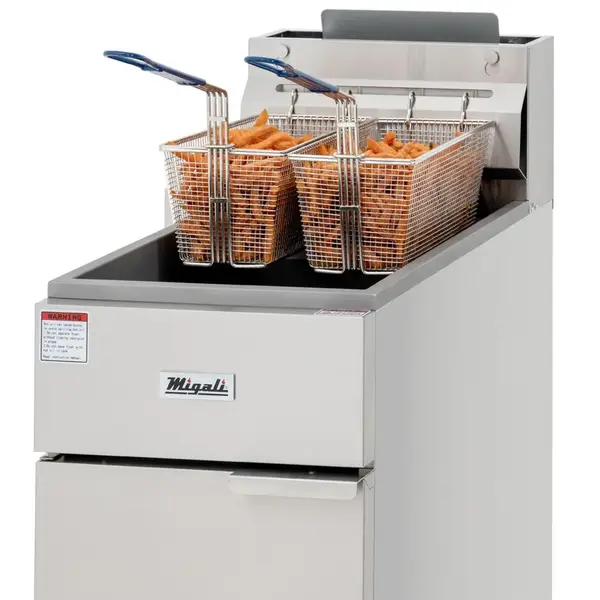 Migali C-F35-NG, Energy Star 35 Lb Natural Gas Fryer, - 60,000 BTU