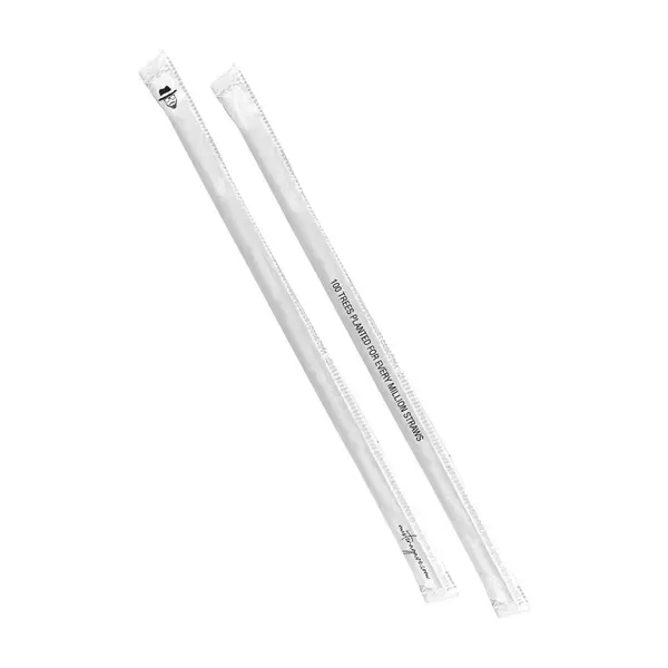 Mister Agave SBA15W, 6-Inch Wrapped Black Jumbo Agave Straw, 2000/CS