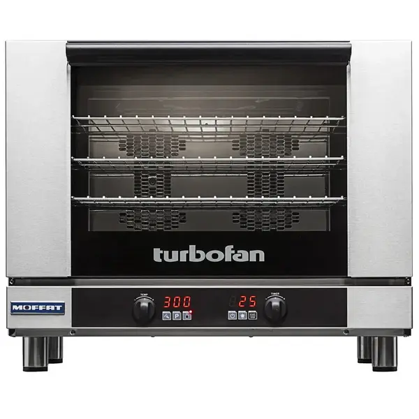 Moffat E28D4-P, Turbofan Single Deck Full Size Electric Digital Convection Oven with Steam Injection, 208V, 5.4 kW