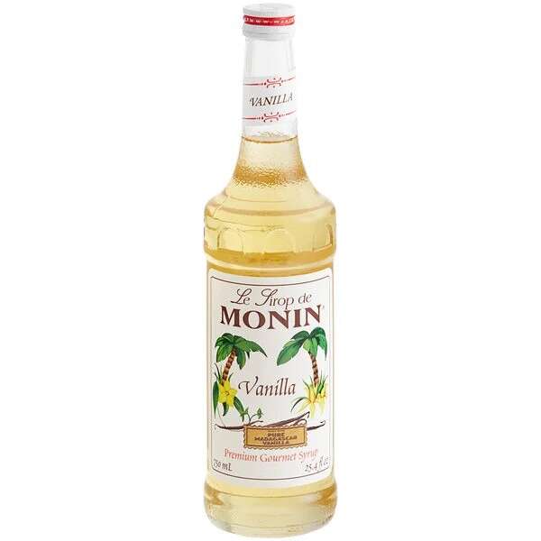 Monin M-AR045A, 750 ml (25.3 Oz) Premium Vanilla Flavored Syrup, 12/CS