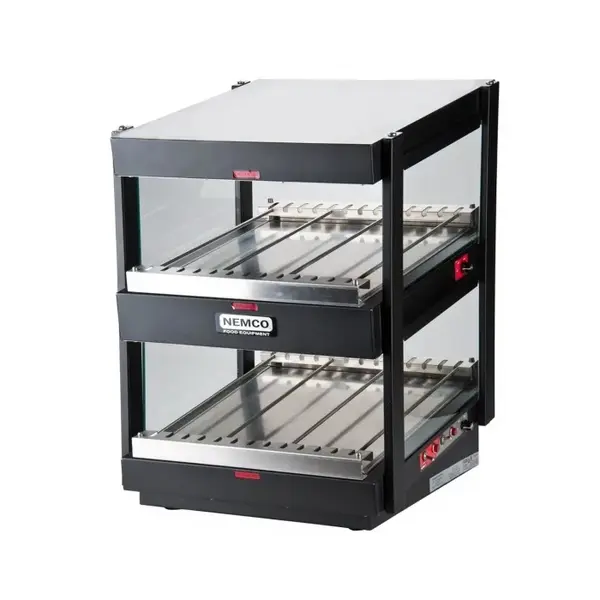Nemco 6480-18S-B, Black 18-Inch Slanted Heated Shelf Merchandiser