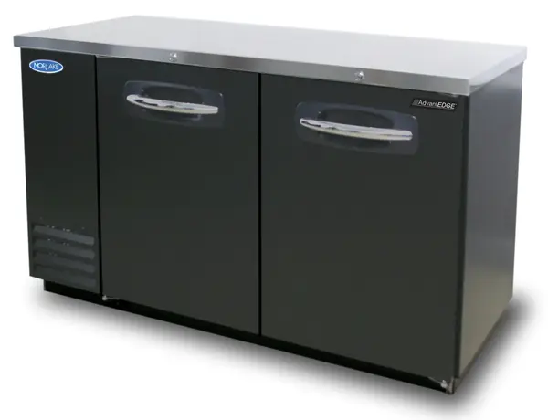 Nor-Lake AdvantEDGE NLBB59, 59-inch 2 Solid Door Back Bar Refrigerator W/Free Flowing Air System