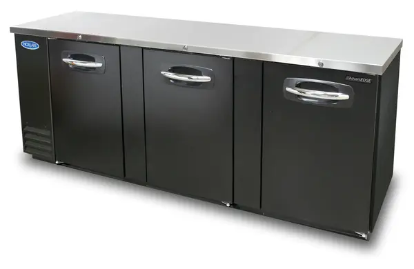 Nor-Lake AdvantEDGE NLBB95, 95-inch 3 Solid Door Back Bar Refrigerator W/Free Flowing Air System