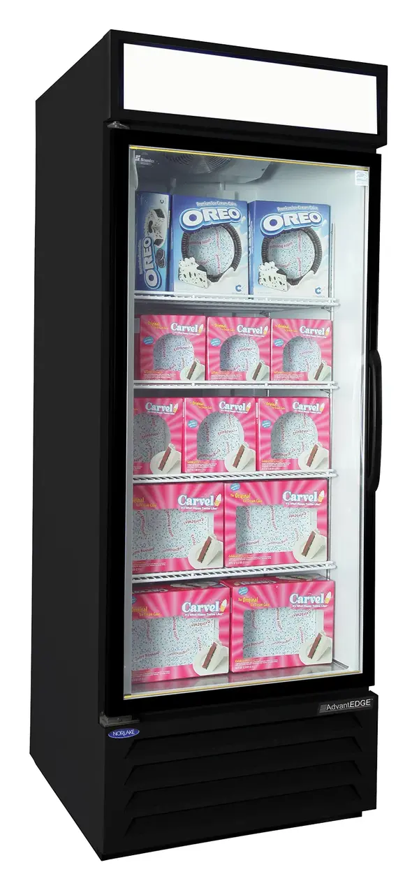Nor-Lake AdvantEDGE _NLGFP23-HG-B, 1 Swing Glass Door Freezer Merchandiser White/or Black