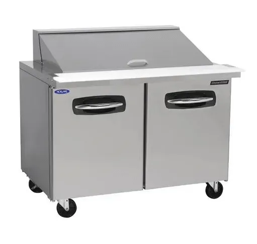 Nor-Lake AdvantEDGE NLSMP48-18-001, 48-inch 2 Door Mega Top Sandwich Food Refrigerator W/Drawers