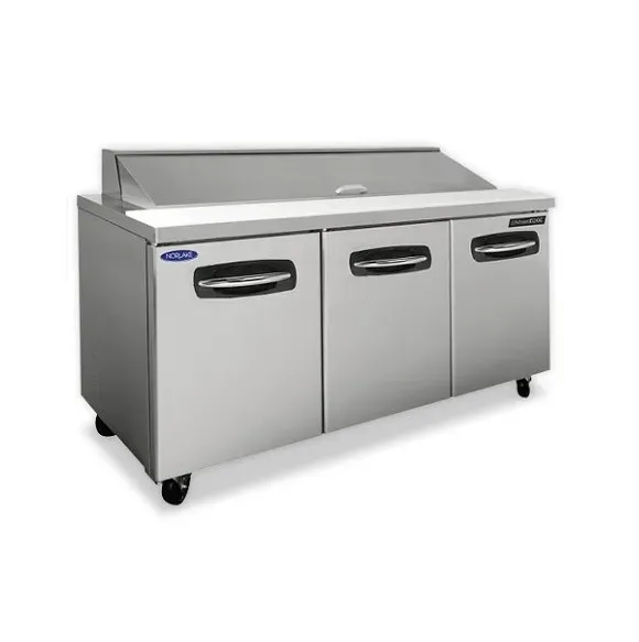 Nor-Lake AdvantEDGE NLSP48-12-001, 48-inch 2 Self-closing Doors Sandwich Food Prep Refrigerator W/Drawers