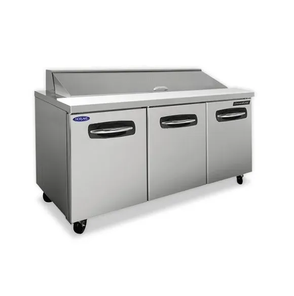 Nor-Lake AdvantEDGE NLSP48-12-003, 48-inch 2 Self-closing Doors Sandwich Food Prep Refrigerator W/Drawers on Left