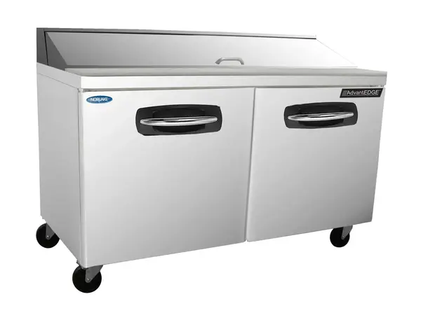 Nor-Lake AdvantEDGE NLSP60-16, 60-inch 2 Self-closing Doors Sandwich Food Prep Refrigerator