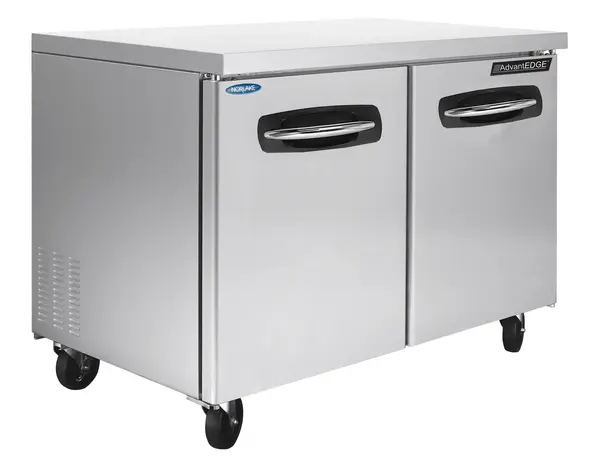 Nor-Lake AdvantEDGE NLUF48, 48-inch 2 Door Undercounter/Worktable Freezer