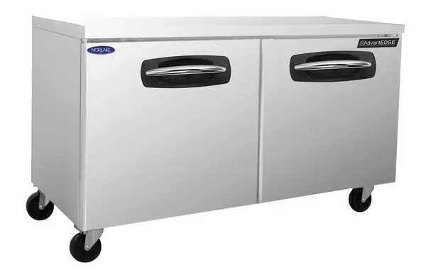 Nor-Lake AdvantEDGE NLUF60, 60-inch 2 Door Undercounter/Worktable Freezer
