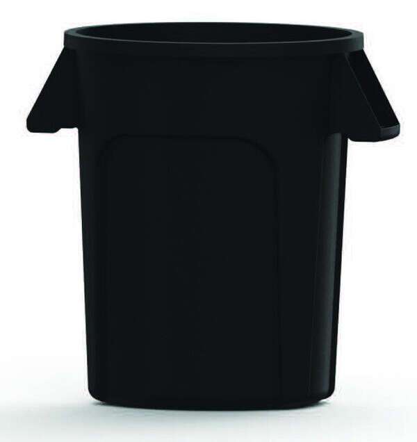 O'Cedar Commercial MaxiRough Container w/o Lid, Black, 32 gal.