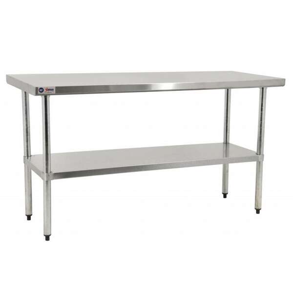 Omcan 17584, 30x30-inch Elite Series Stainless Steel Heavy Duty Work Table with Galvanized Undershelf