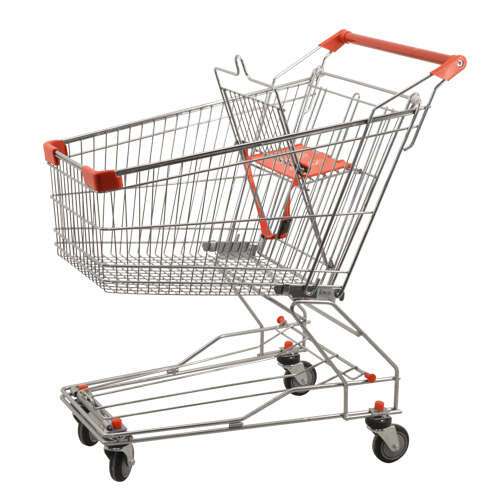 Omcan 18308, Medium Chrome Shopping Cart with Child Seat