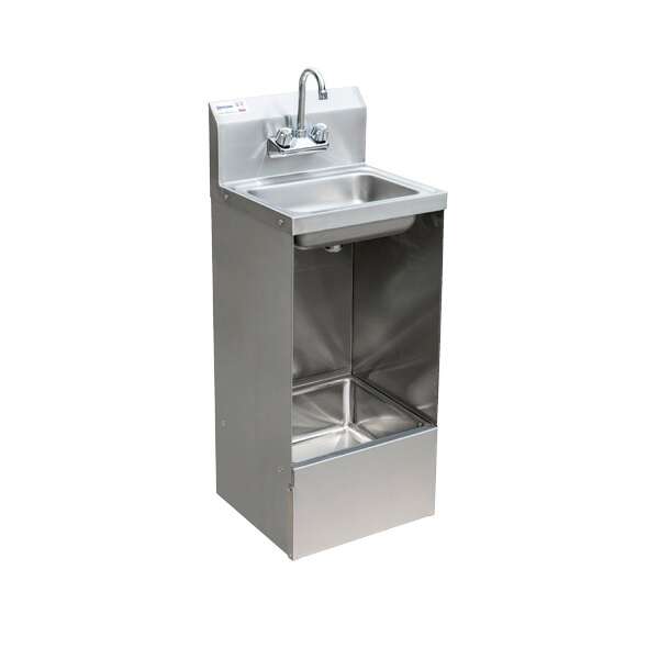 Omcan 47246, 14x10x5-inch Stainless Steel Hand and Floor Mop Sink Combination