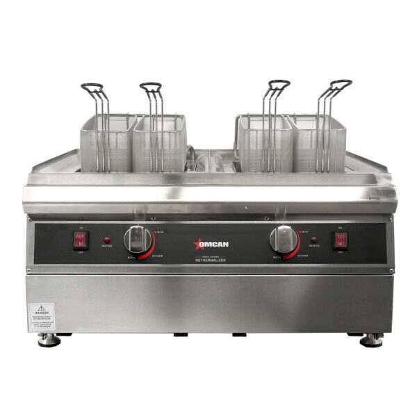 Omcan CE-CN-0008-P, 28-inch Double Tank Stainless Steel Pasta Cooker