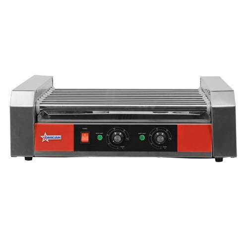 Omcan CE-CN-0009-N, 16-inch Countertop Stainless Steel Hot Dog Roller, 9 Rollers, 1170W