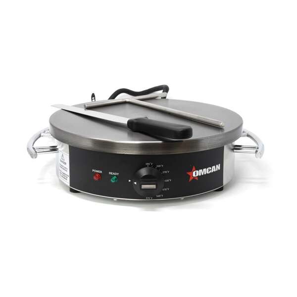 Omcan CE-CN-0350-U, 14-inch Stainless Steel Round Crepe Maker, 1800W