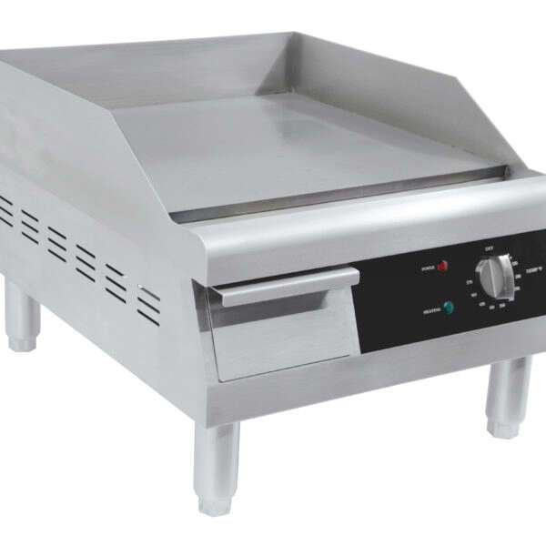 Omcan CE-CN-0405, 16-inch Countertop Stainless Steel Electric Griddle, 1750W