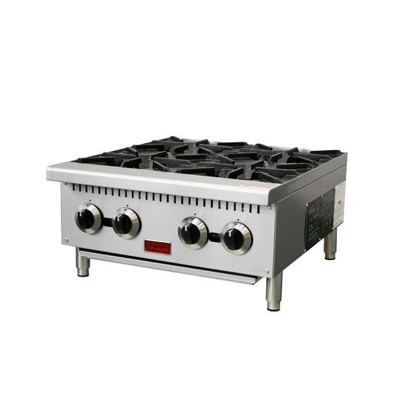 Omcan CE-CN-HP24-M, 24-inch 4 Burners Natural Gas Hot Plate, 100,000 BTU