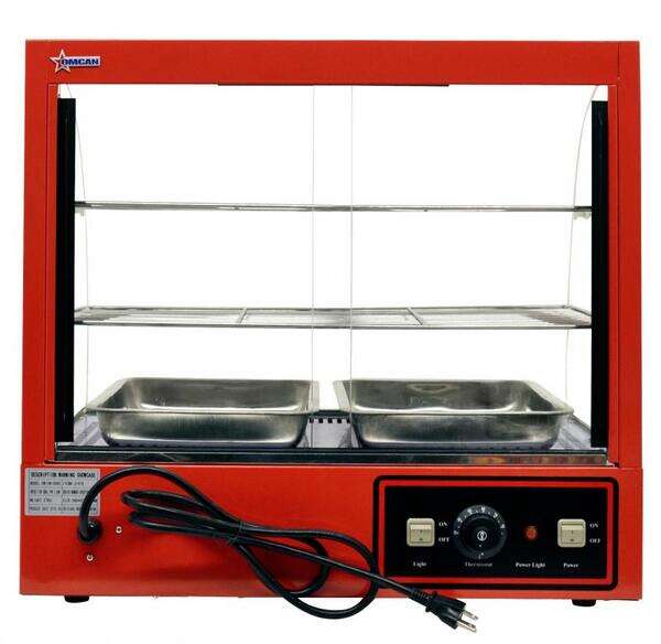 Omcan DW-CN-0660, 26-inch Curved Glass Food Warmer, Display Case