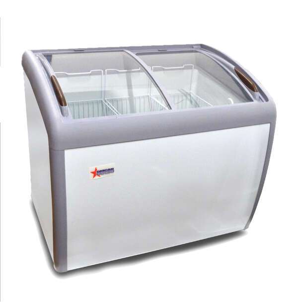 Omcan FR-CN-1016, 39x27.75x34.5-Inch Ice Cream Freezer, 2 Sliding Glass Doors, 9.2 Cu. Ft