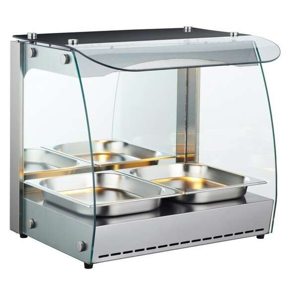 Omcan FW-CN-0066-C, 22-inch Single-Shelf Stainless Steel Heated Display Case, 66 Liters Capacity