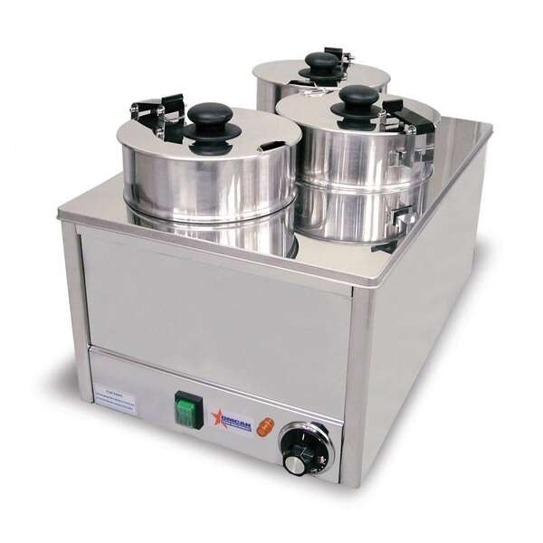 Omcan FW-TW-0012, 22-inch Stainless Triple Well Food Warmer
