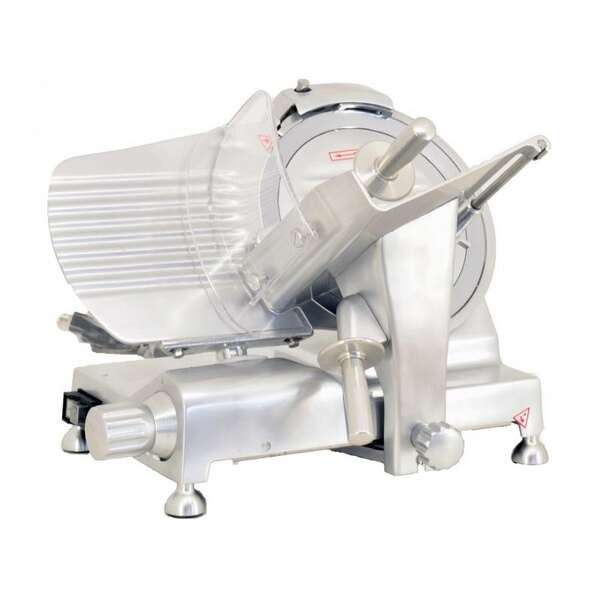 Omcan MS-CN-0250-C, 10-inch Carbon Steel Belt-Driven Meat Slicer with Blade Locker