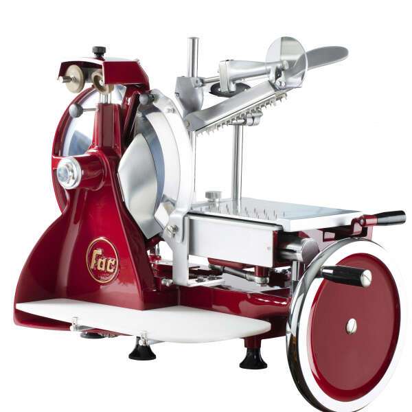 Omcan MS-IT-0300-ME, 12-inch Blade Stainless Steel Volano Slicer with Standard Flower Wheel