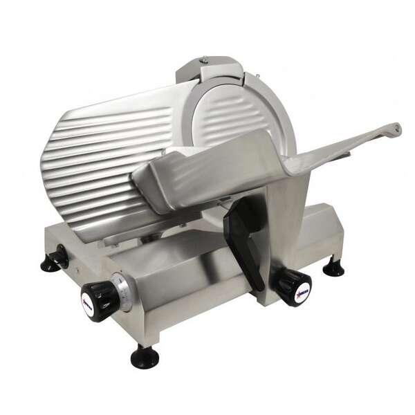 Omcan MS-IT-300-IP, 12-inch Blade Anodized Aluminum Belt-Driven Meat Slicer