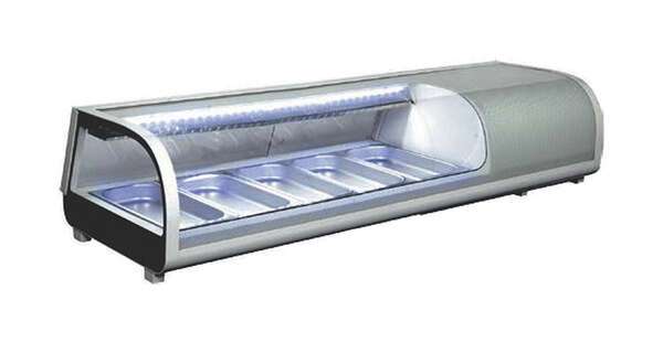 Omcan RS-CN-0052-S, 53.2x16.5x10.4-Inch Refrigerated Sushi Display Case, 1.83 Cu. Ft, cQPS