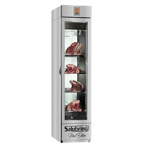 Omcan SLB040MES, 17-inch Salubrino Stainless Steel Meat Preserving and Dry-Aging Cabinet, 88 lbs of Meat