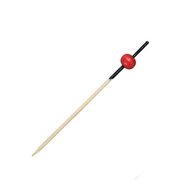 PacknWood 209BBKITA, 2.78-Inch "Kita" Bamboo Pick with Red Bead and Black End, 2000/CS