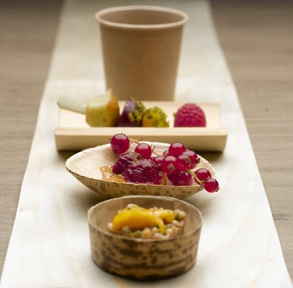 PacknWood 209BBKOSHU, 5.7x2.25x1-Inch Koshu Half Circular Bamboo Dish, 200/CS