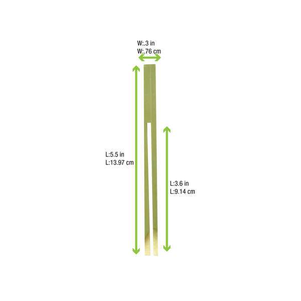 PacknWood 209BBLK141, "DUAL PRONG" Bamboo Double Pick Skewer, 2000/CS