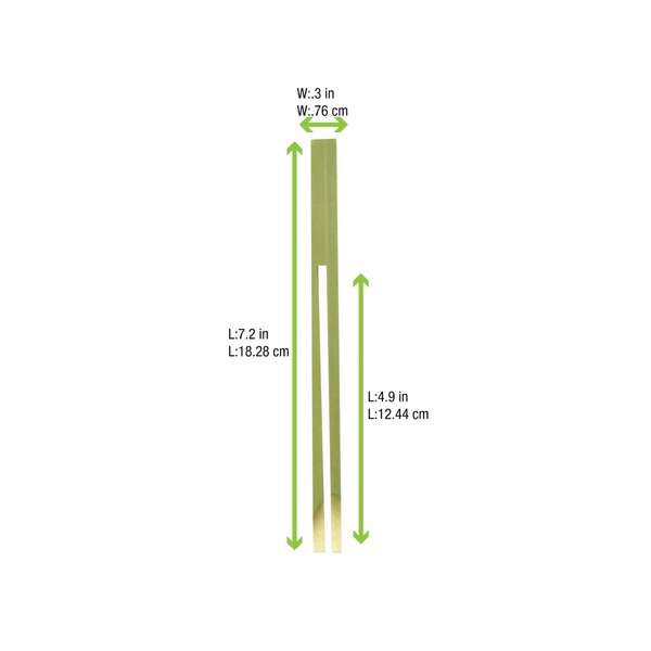 PacknWood 209BBLK180, 7.2x0.3x1-Inch Dual Prong Bamboo Double Pick Skewer, 2000/CS