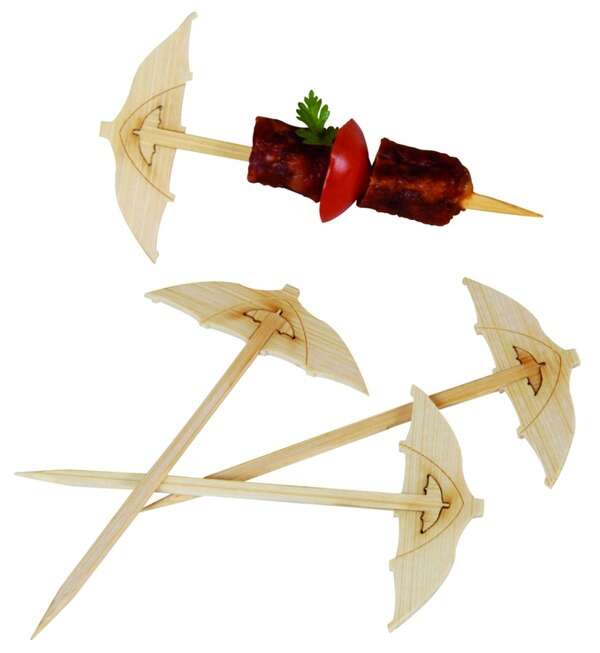 PacknWood 209BBPARA9, 3.55-Inch Chiba Bamboo Umbrella Picks, 2000/CS