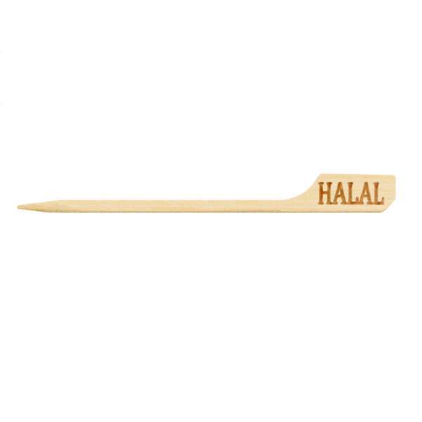 PacknWood 209BBTGHAL, 3.57-Inch Food Information Picks "Halal", 1000/CS
