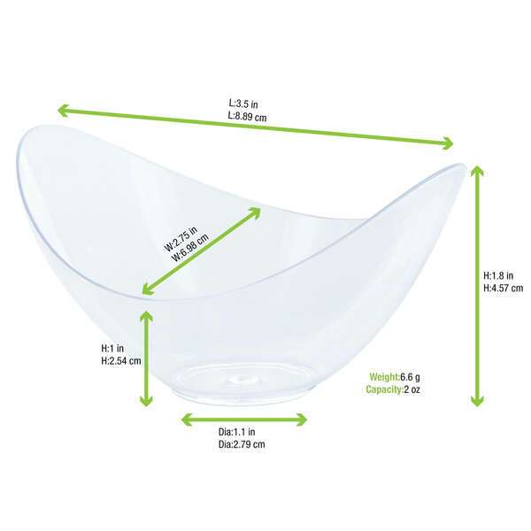 PacknWood 209MBEOS, 2 Oz "Eos" Transparent Mini Tasting Dish, 288/CS