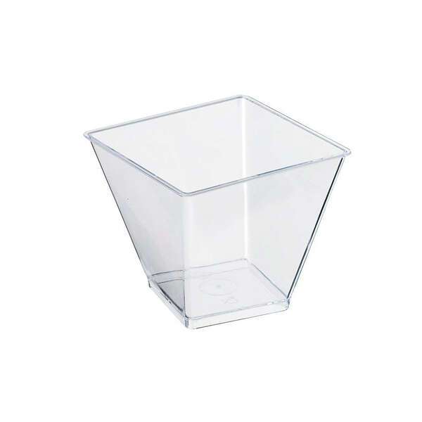 PacknWood 209MBZENO10, 3.3 Oz "Zeno" Clear Plastic Square Cup, 600/CS