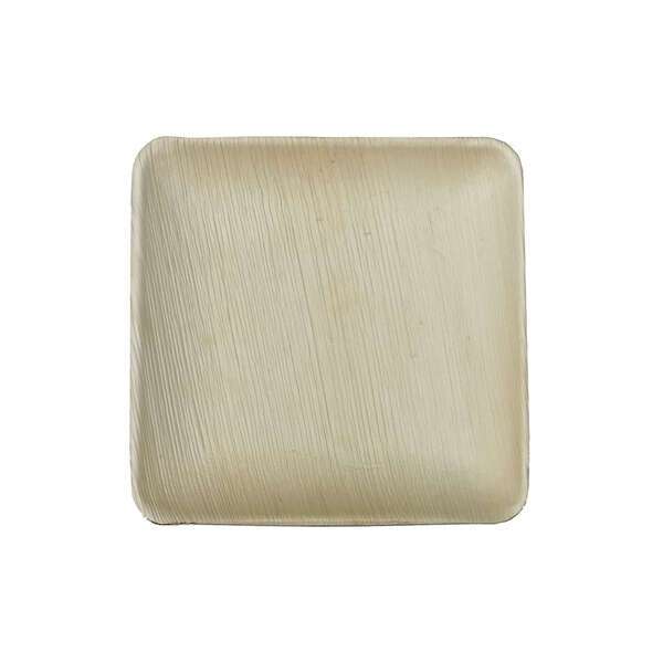 PacknWood 210APA1616, 6.3x6.3x0.6-Inch Square Palm Leaf Dinner Plate, 100/CS