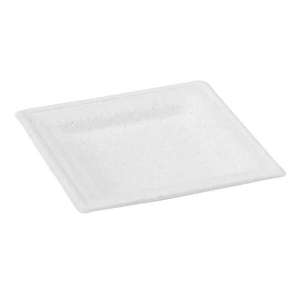 PacknWood 210APU2626A, 10.2x10.2x0.75-Inch Square White Sugarcane Plate, 250/CS