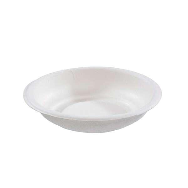 PacknWood 210APU75, 3x6-Inch Round White Sugarcane Plate, 3000/CS