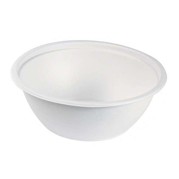 PacknWood 210APUB2400, 80 Oz 8.75-Inch Dia White Sugarcane Salad Bowl, 100/CS