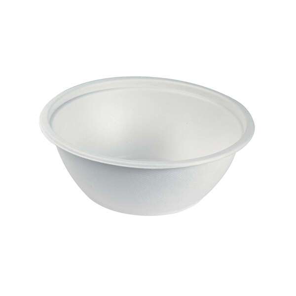 PacknWood 210APUB50, 50 Oz 9.5-Inch Dia White Sugarcane Salad Bowl, 250/CS