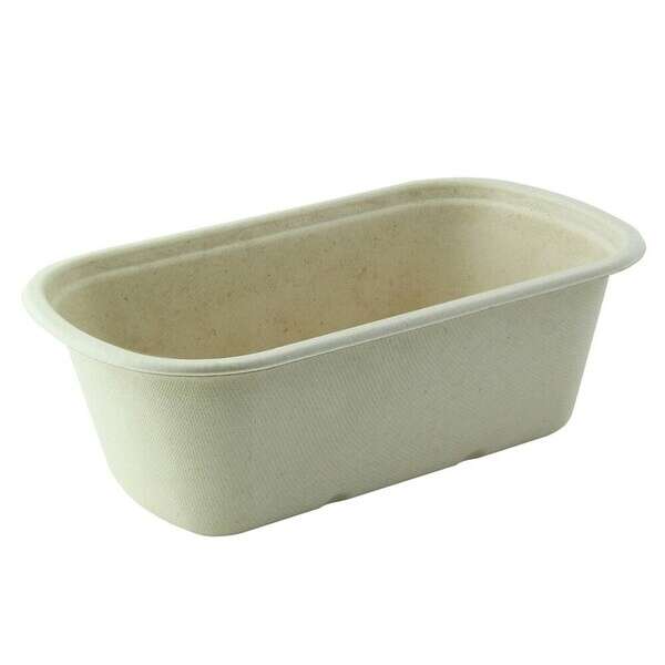 PacknWood 210APUREC1200BR, 40 Oz 9x5.25x3.1-Inch Brown Sugarcane Container, 250/CS