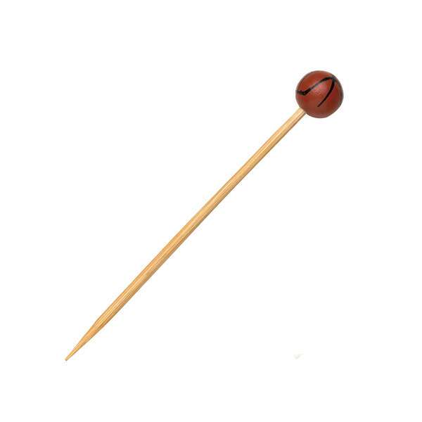PacknWood 210BBBASK12, 4.7-Inch Bamboo Basketball Skewers, 1000/CS