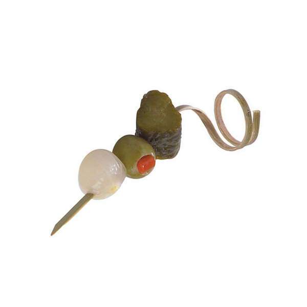 PacknWood 210BBTWIST9, 3.7-Inch Bamboo Top Twisted Skewers, 2000/CS