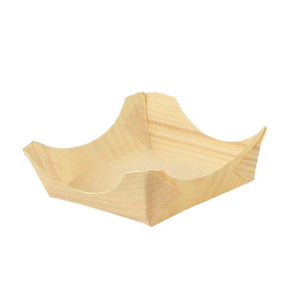 PacknWood 210BBUP42, 2.7x2.5x1.5-Inch "Pin Up" Wooden Square Plate, 250/CS