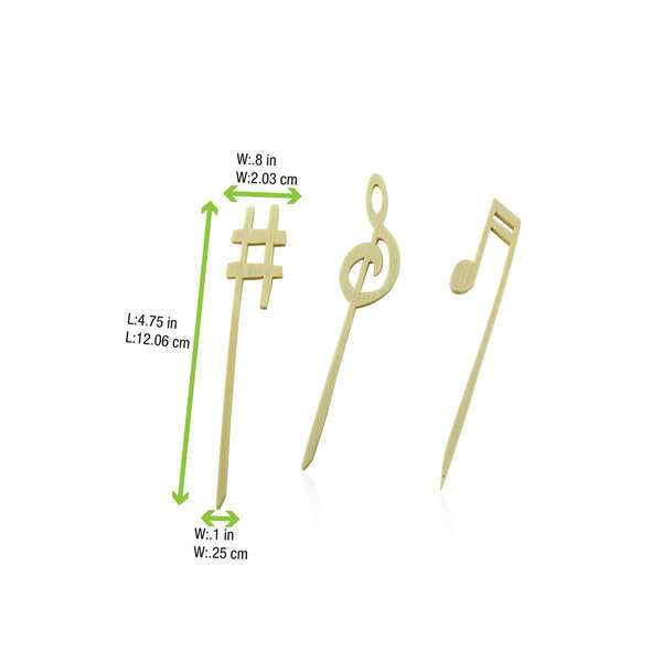 PacknWood 210BBZIK120, 4.75-Inch Zik Music Picks Assortment, 1000/CS